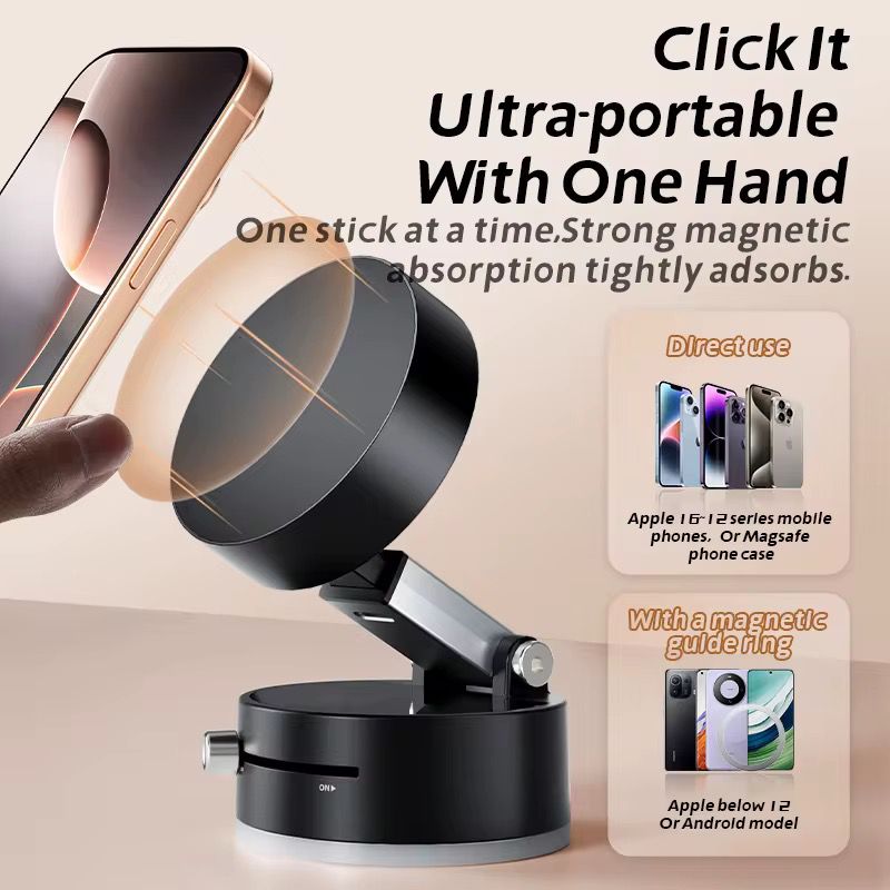 Support de téléphone magnétique à ventouse double face extensible